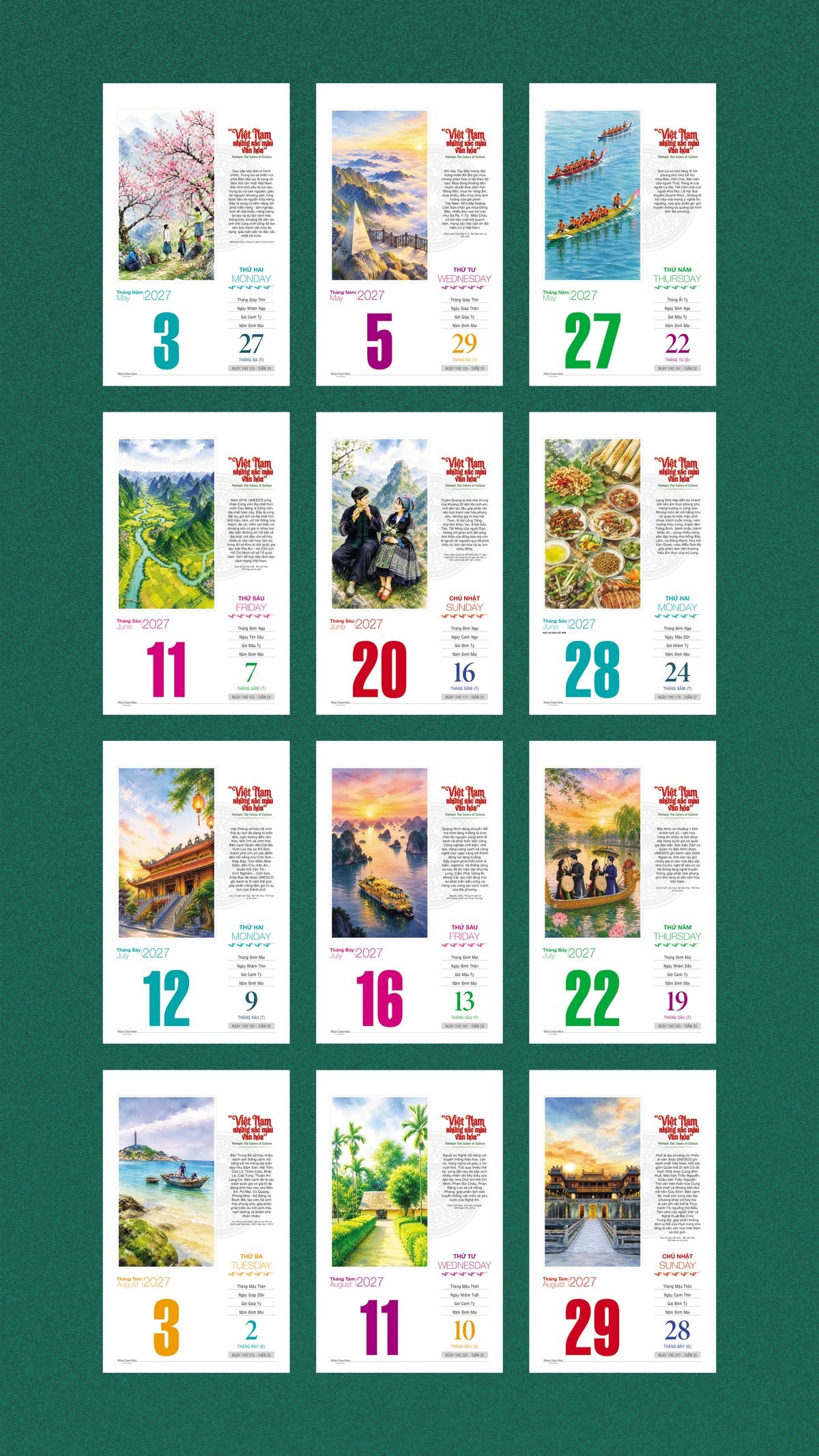 Lịch Bloc 2027 VHVN Mẫu VHVN-06 (29 x 41 cm) Bộ Quà Tặng Doanh Nghiệp Thủy Tinh & Lịch Lịch Bloc 2027 VHVN Mẫu VHVN 06 (29 x 41 cm) Bộ Quà Tặng Doanh Nghiệp Thủy Tinh & Lịch in logo - Quà Tặng Thủy Tinh