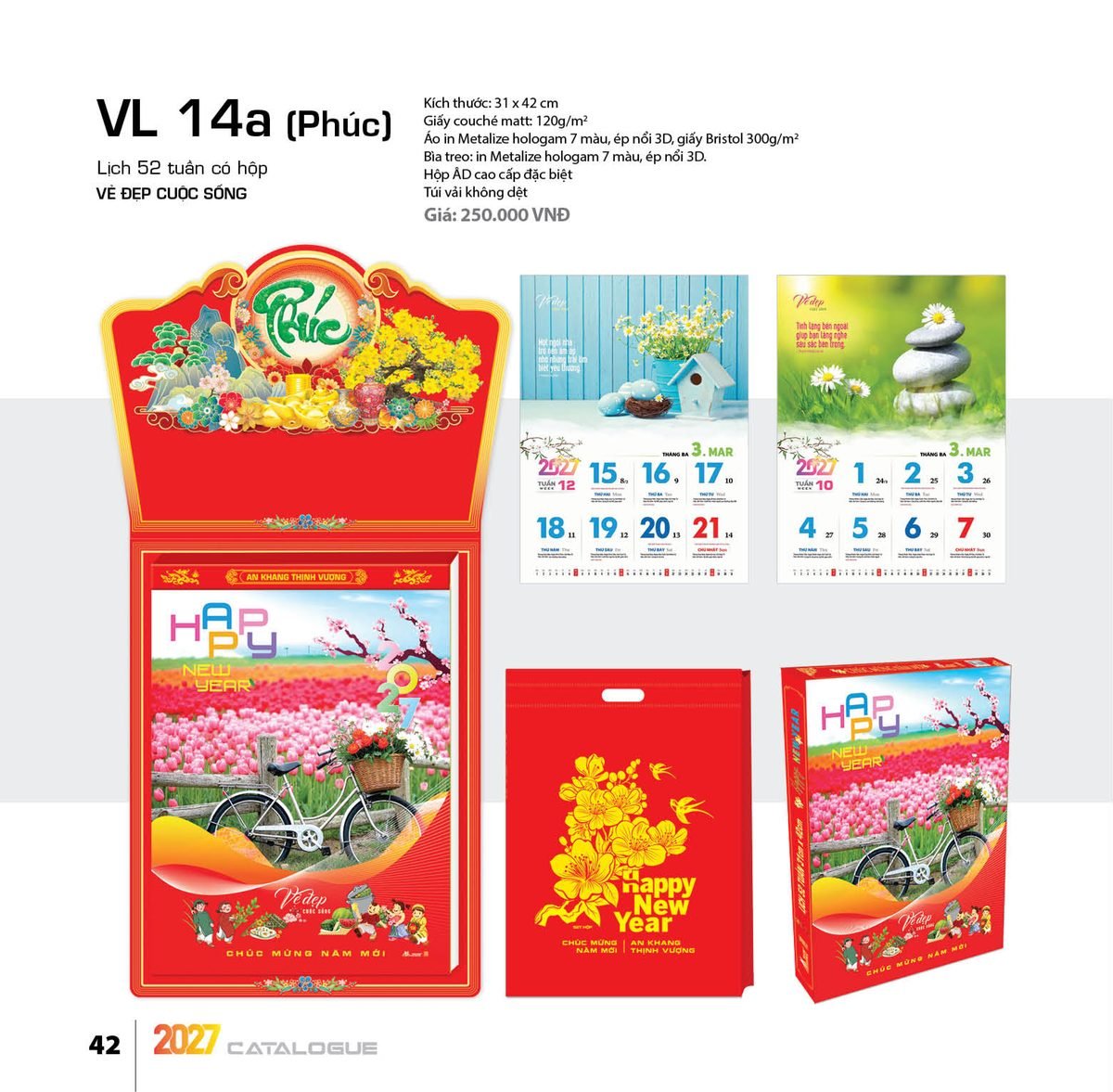 Lịch 52 Tuần 2027 VL Mẫu VL15 (31 x 42 cm) Bộ Quà Tặng Doanh Nghiệp Thủy Tinh & Lịch Lịch 52 Tuần 2027 VL Mẫu VL15 (31 x 42 cm) Bộ Quà Tặng Doanh Nghiệp Thủy Tinh & Lịch in logo doanh nghiệp quà tặng Tết tại Quà Tặng Thủy Tinh VN