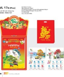 Lịch 52 Tuần 2027 VL Mẫu VLLB01 (31 x 42cm) Bộ Quà Tặng Doanh Nghiệp Thủy Tinh & Lịch in logo doanh nghiệp quà tặng Tết tại Quà Tặng Thủy Tinh VN