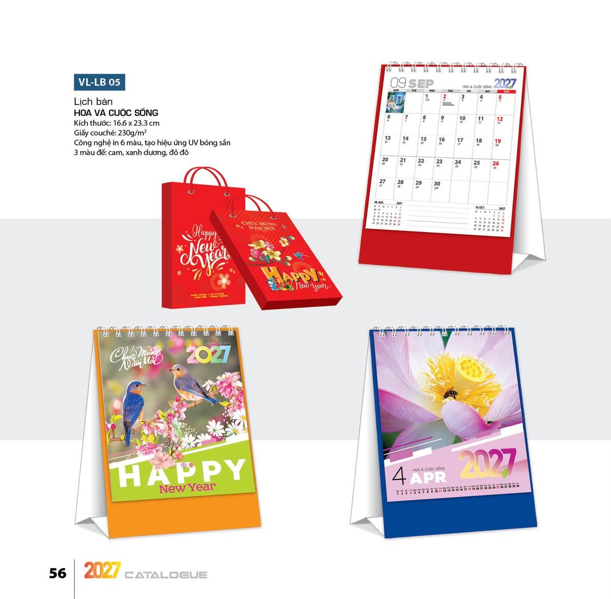 Lịch Để Bàn 2027 VL Mẫu VLLB05 (16 x 24 cm) Bộ Quà Tặng Doanh Nghiệp Thủy Tinh & Lịch Lịch Để Bàn 2027 VL Mẫu VLLB05 (16 x 24 cm) Bộ Quà Tặng Doanh Nghiệp Thủy Tinh & Lịch in logo doanh nghiệp quà tặng Tết tại Quà Tặng Thủy Tinh VN