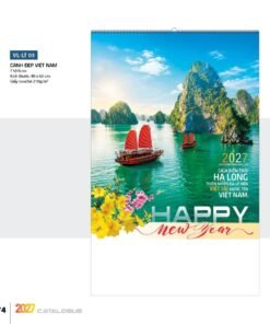 Lịch Bloc 2027 VL Mẫu VLLT03 - Cảnh Đẹp Việt Nam (40 x 63cm) Bộ Quà Tặng Doanh Nghiệp Thủy Tinh & Lịch in logo doanh nghiệp quà tặng Tết tại Quà Tặng Thủy Tinh VN