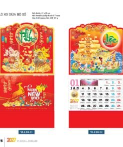 Lịch Treo Tường Lò Xo 2027 VL Mẫu VLLXG01 (37 x 70cm) Bộ Quà Tặng Doanh Nghiệp Thủy Tinh & Lịch in logo doanh nghiệp quà tặng Tết tại Quà Tặng Thủy Tinh VN
