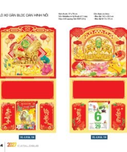 Lịch Treo Tường Lò Xo 2027 VL Mẫu VLLXG18 (37 x 70cm) Bộ Quà Tặng Doanh Nghiệp Thủy Tinh & Lịch in logo doanh nghiệp quà tặng Tết tại Quà Tặng Thủy Tinh VN